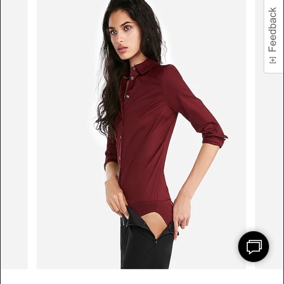 New express bodysuit Button down long sleeve shirt - Picture 4 of 11